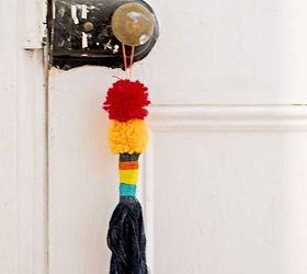 gorgeous colourful upcycled giant tassels for the home