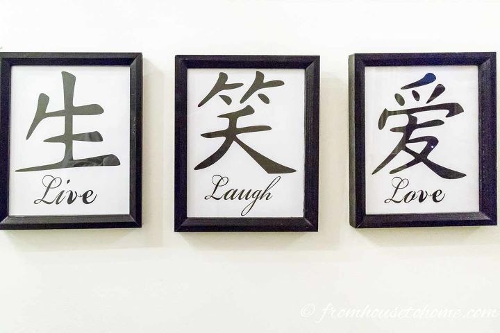 easy diy live laugh love sign using recycled frames