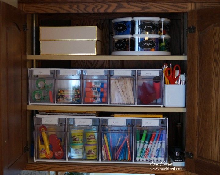 s these bloggers came up amazing organization ideas, Kids Craft Cabinet