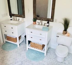 coastal farmhouse bathroom refresh
