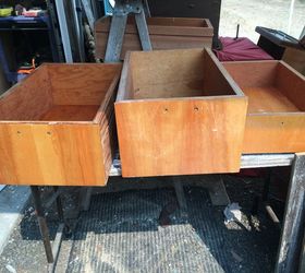 wooden rolling cart, Drawers