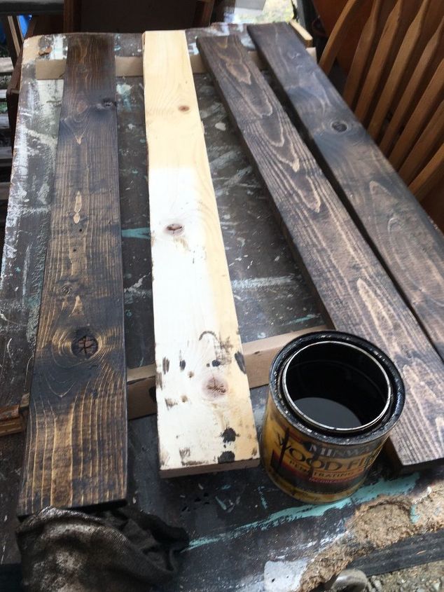 wooden rolling cart, Cut and Sand