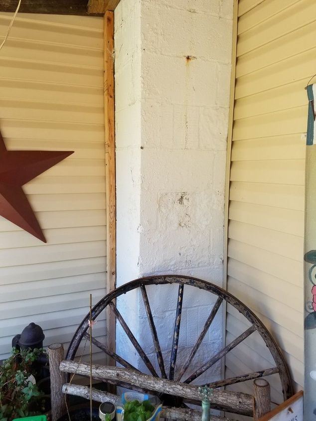 how do i hide my ugly chimney that is now part of my deck