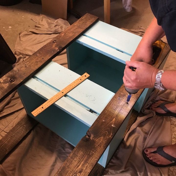 wooden rolling cart, DIY Wooden Rolling Cart with Drawers