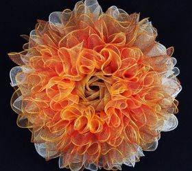 Deco Mesh Ruffle Flower Wreath Tutorial