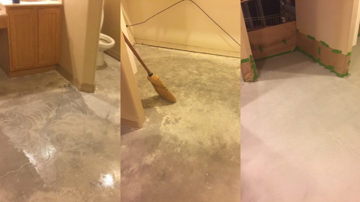 Diy Concrete Floor Remodel With Acid Stain Hometalk