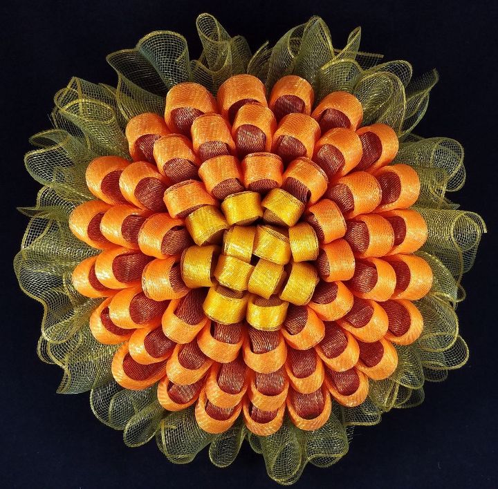 coroa de flores de malha decorativa com corrente de margaridas, Coroa de flores de outono em corrente de margarida