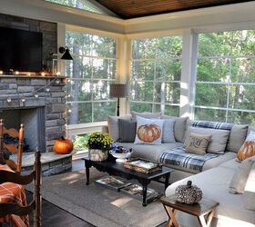 s 17 inviting fall front porch ideas, Bring on the cozy with this indoor porch