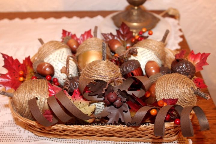 18 ideias de decorao de outono que nos fazem apaixonar, Os ovos de p scoa de pl stico podem se tornar decora es de outono Olha o que eu fiz