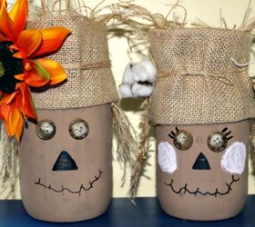easy to make mr mrs scarecrow mason jars