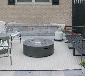 how to hide a propane tank from your outdoor fire pit