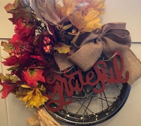 bike wheel wreaths