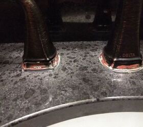 q how can i repair oil rubber bronze handles and granite counter top