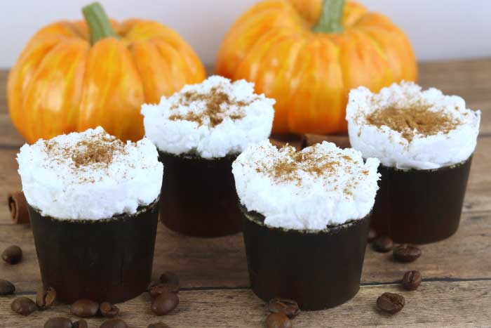 pumpkin spice latte soap with whipped soap icing
