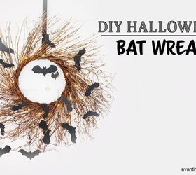 diy halloween bat wreat