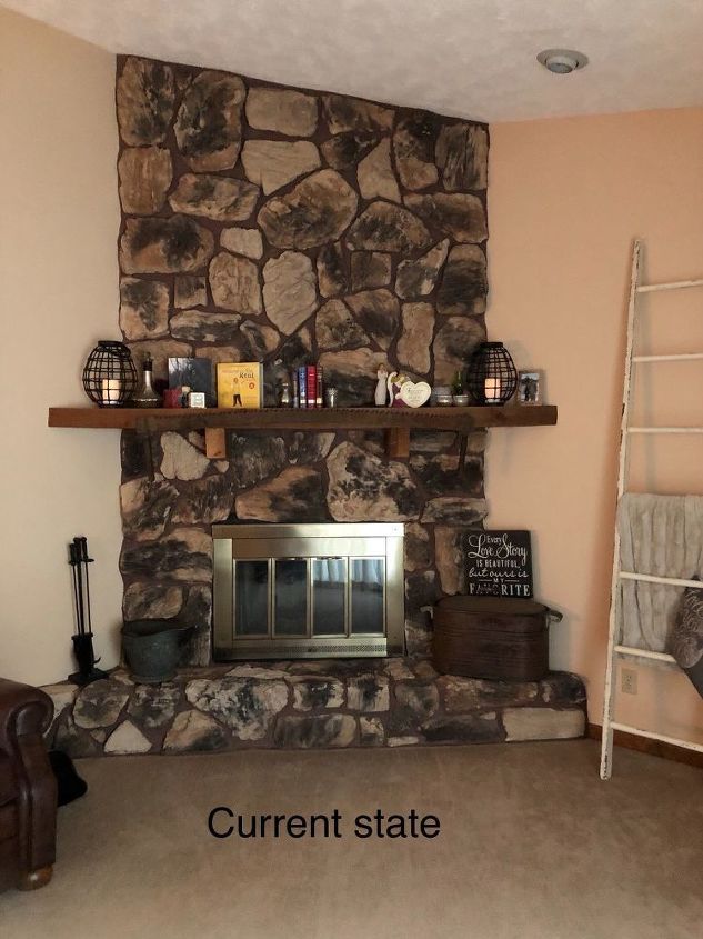 looking for the best way to whitewash a flagstone fireplace