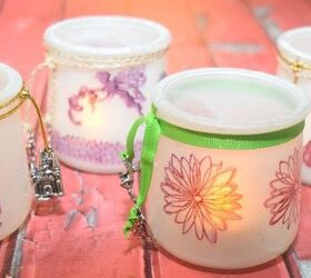 Upcycled Stamped Votives