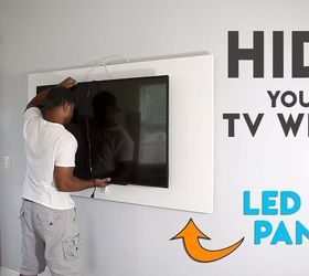 how to hide tv cables with a diy led tv panel