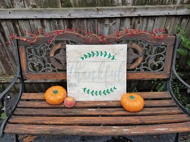 create five stenciled farmhouse signs from one pallet