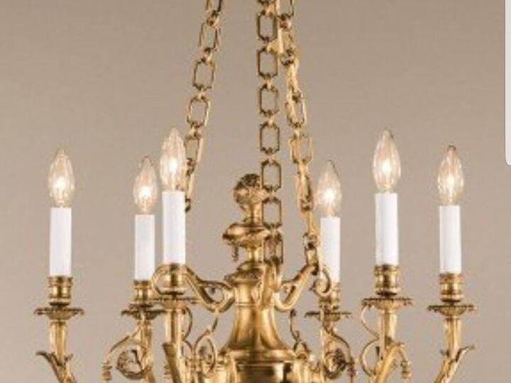 q how do i redo my older brassy chandelier