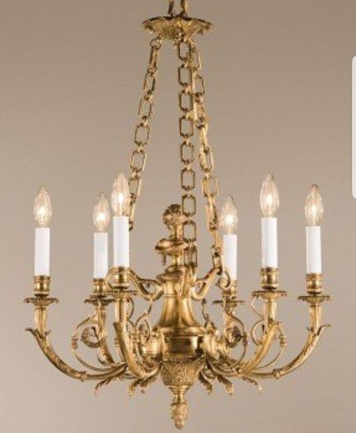 q how do i redo my older brassy chandelier