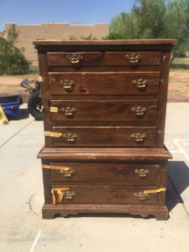 beeutiful stained shaded dresser makeover