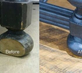 fixing furniture broken foot with mold putty and wood filler