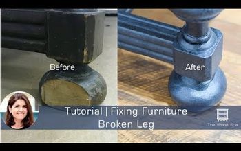 Arreglar la pata rota de un mueble con masilla para moho y masilla para madera