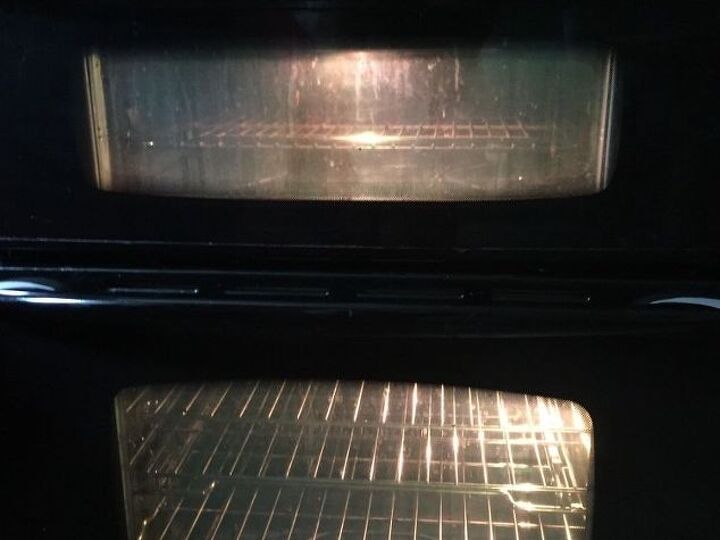q how to clean between the oven glass windows