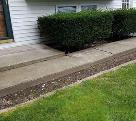 how to decoratively cover a large cement stoop
