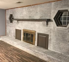 Whitewash Brick Fireplace Chalk Paint Accents Hometalk