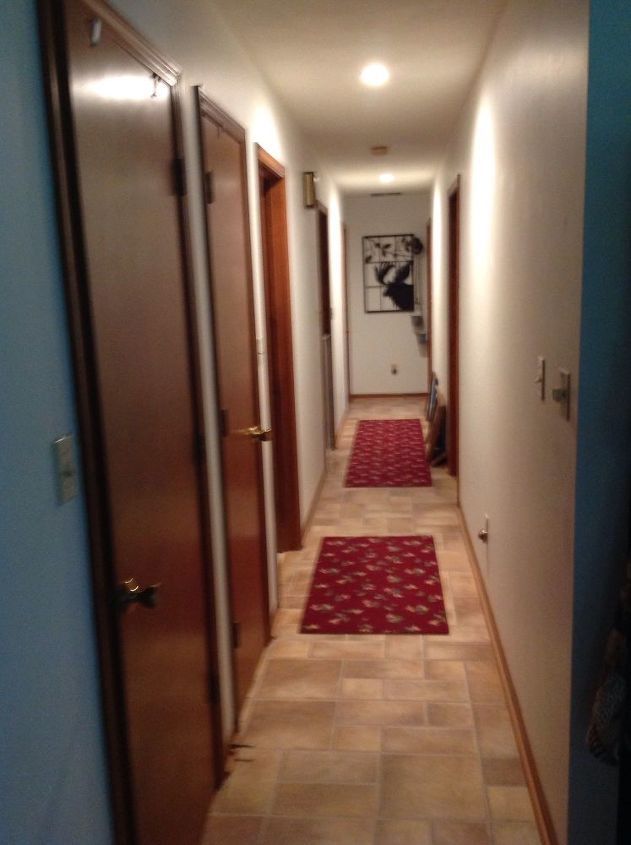 q how to enhance a 30ft hallway w many birch doors