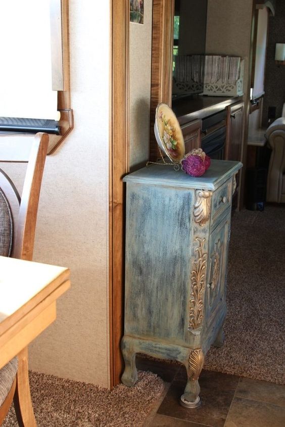 an antiqued nightstand reveal
