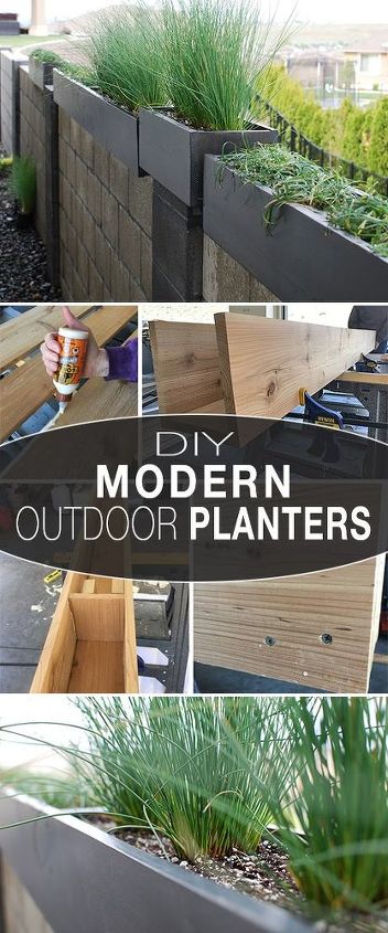 modern diy outdoor planters