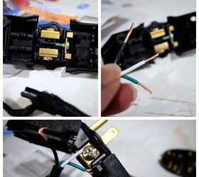 diy hardwire fixture with ground wire safely into plug in