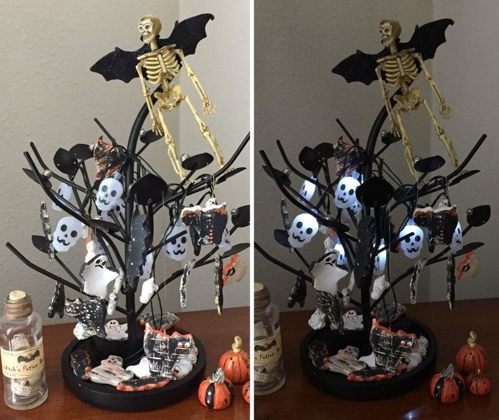 halloween tree from jewelry organizer