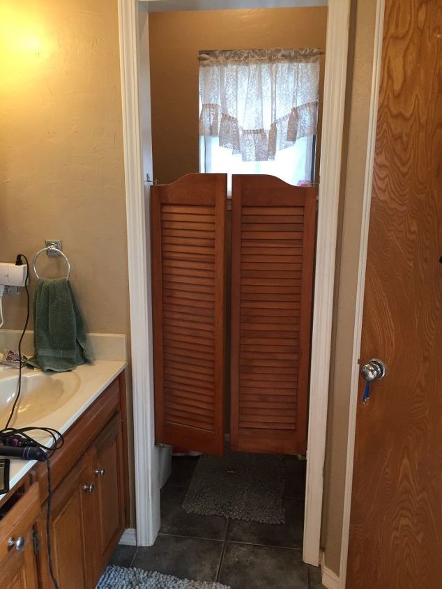 how to update bathroom saloon doors