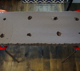 refinishing a bench and how to make a no sew tufted cushion