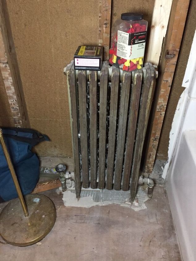 q remove a hot water radiator during a bathroom renovation and back