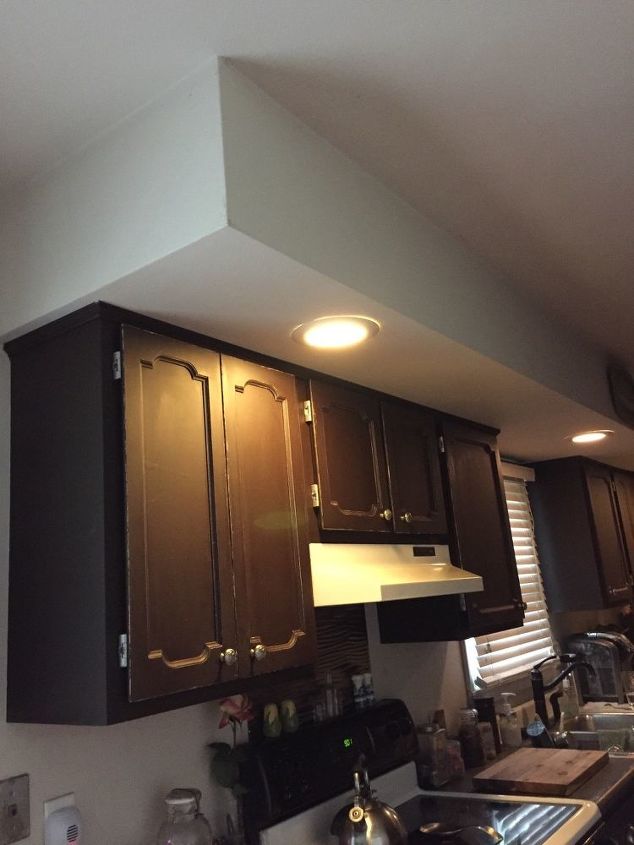 how do i make large kitchen bulkhead more attractive