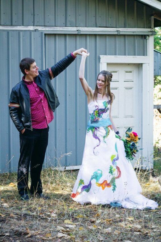 how i trashed my wedding dress with color without destroying it