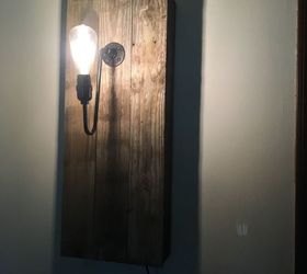 rustic wood wall lamp