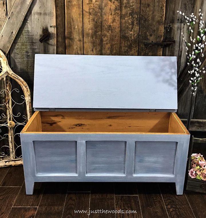 blonde to gray layered entry chest