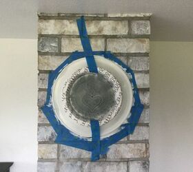 whitewashed brick chimney, 1 Week Later