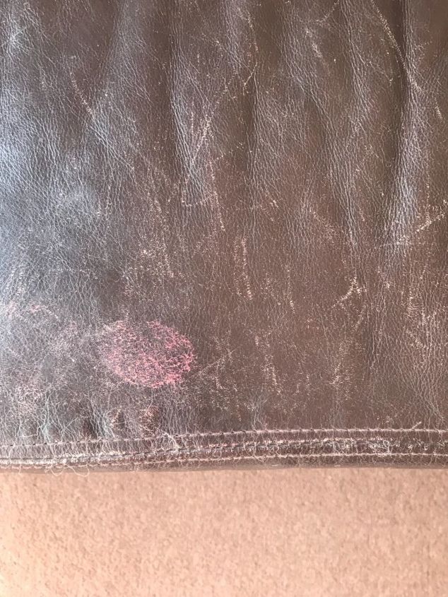 q damaged leather couch