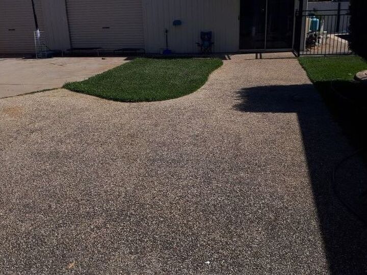 q how do i transfer my concrete backyard so my kids can play football