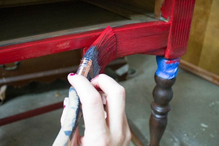 paint and restore a vintage library table
