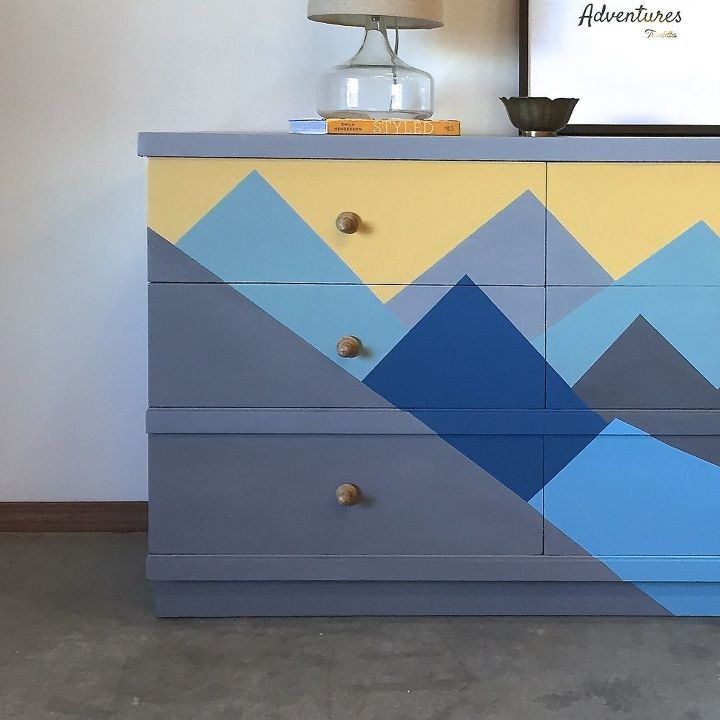 s 10 of our favorite ways to paint that old piece, This magnificent mountain range dresser