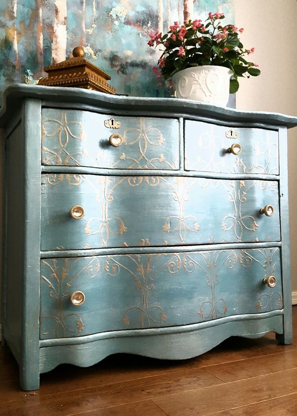 s 10 of our favorite ways to paint that old piece, This shimmering showstopper
