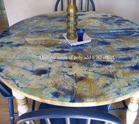 11 de nuestros muebles pintados favoritos, Esta mesa de comedor maravillosamente jaspeada
